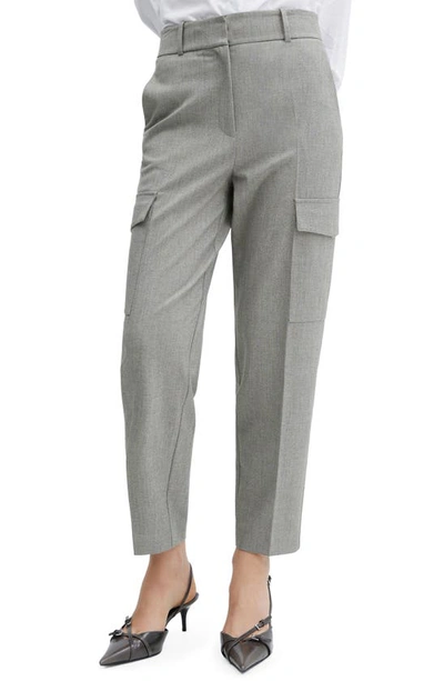 Mango Suit Trousers With Side Pockets Light Heather Grey In Light Heather Gray