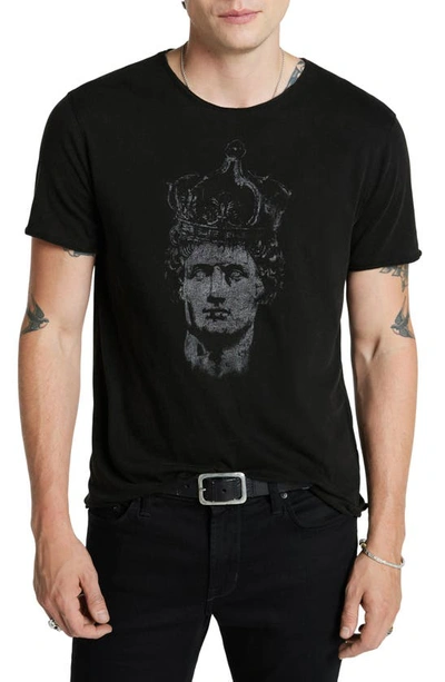 John Varvatos Men's Hail Hail Raw Edge T-shirt In Black