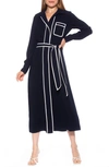 ALEXIA ADMOR HALIMA LONG SLEEVE MAXI SHIRTDRESS