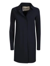 Herno Single-breasted Scuba Black Coats In Black