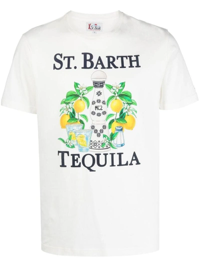 Mc2 Saint Barth Arnott Tequila Logo-print T-shirt In White