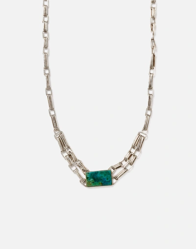 Marketplace 60s Modernist Chrysocolla Necklace In Blue