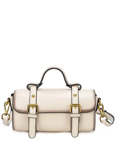 Tiffany & Fred Leather Crossbody In White
