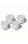 Caraway Dot 4-pack Lidded Ramekins In Gray