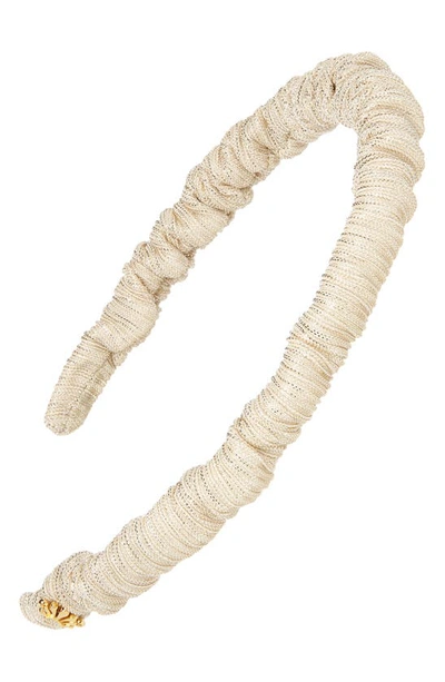 Lele Sadoughi Jessie Headband In Metallic Gold