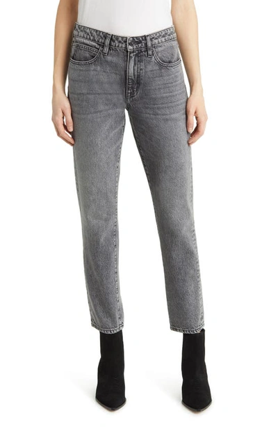 Slvrlake Sophie Faded High-rise Straight-leg Jeans In Gray