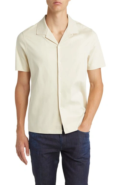 Hugo Boss Cotton-blend Shirt In Beige