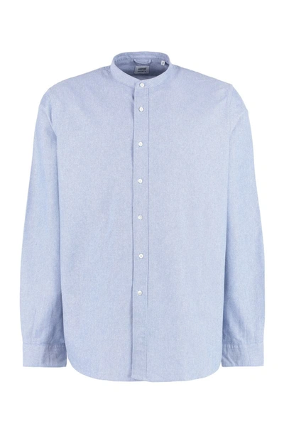 Aspesi Sterling Oxford Cotton Shirt In Light Blue