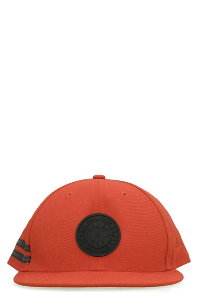 Canada Goose Logo Patch Baseball Cap In Red