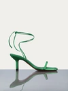 Frame Le Ozzie Ankle Wrap Sandal In Green