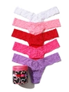 Hanky Panky Holiday Assorted 5-pack Original Rise Thongs In White