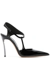 Casadei Super Blade Melody Patent Leather - Woman Pumps Black 37