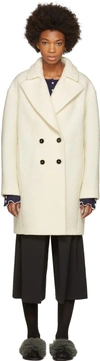 CARVEN Ivory Boule Coat