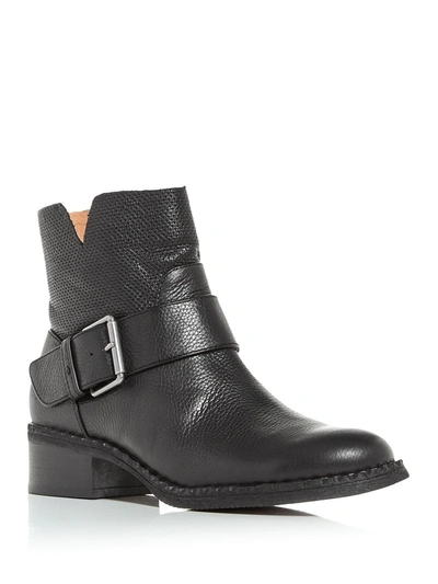Gentle Souls By Kenneth Cole Best Slit Moto 2 Womens Leather Ankle Booties In Black