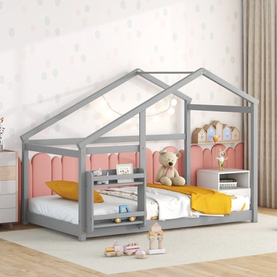 Simplie Fun Twin Size Wooden House Bed