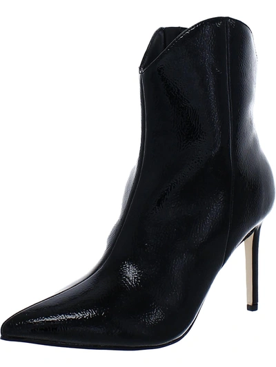Marc Fisher Revati 2 Womens Faux Leather Pointed Toe Ankle Boots In Black