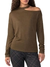SANCTUARY WOMENS KNIT COLD SHOULDER PULLOVER TOP