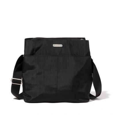 Baggallini Triple Compartment Crossbody Bag In Black