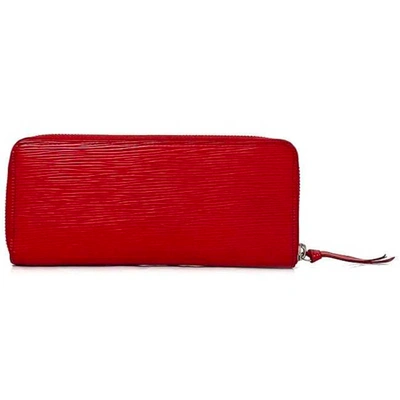 Pre-owned Louis Vuitton Zippy Wallet Leather Wallet () In Red