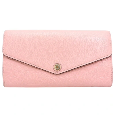 Pre-owned Louis Vuitton Sarah Canvas Wallet () In Pink