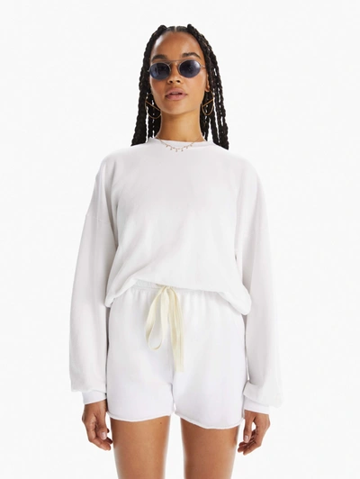 Mother The Loosen Up Crop Step By Step Bright Shirt In White