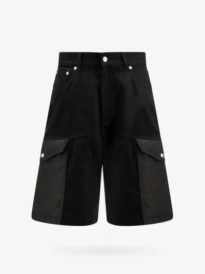 Alexander Mcqueen Hybrid Denim Shorts In Black