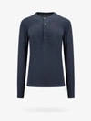 Tom Ford Cut And Sewn Henley Knitted Sweater In Blue
