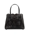Alaïa Mina 25 Bag In Luxurious Wave Calf Leather In Black