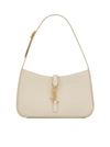 Saint Laurent Le 5 À 7'  White Hobo Shoulder Bag With Cassandre In Leather In Ivory