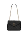 SAINT LAURENT SMALL LOULOU BAG IN “Y” MATELASSÉ LEATHER WITH CHAIN