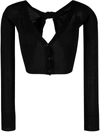 Jacquemus Le Cardigan Soli Boat Neck Detail In Black