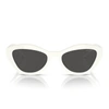 Prada Womens White Pr A02s Butterfly-shape Acetate Sunglasses In White
