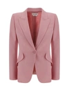 Alexander Mcqueen Blazer Jacket In Pale Pink