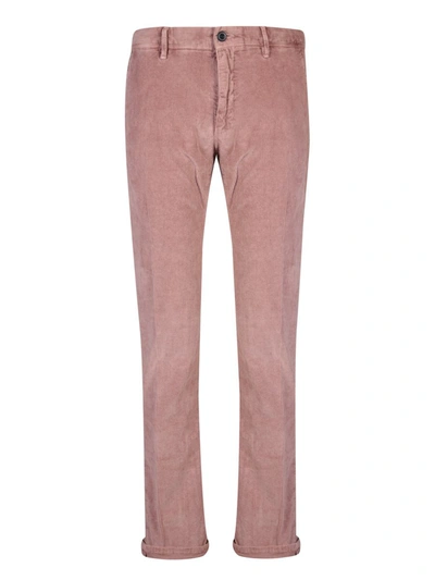 Incotex Straight-leg Cotton-blend Corduory Trousers In Pink