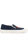 Kenzo 'school' Slip-on Sneakers In Midnight Blue