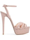 Le Silla Sandals Lola 140 Glitter In Skin