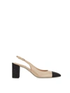 René Caovilla Rene Caovilla Sling Back With Rhinestones In Beige