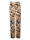 Roberto Cavalli High-waisted Tiger-print Trousers In Multi