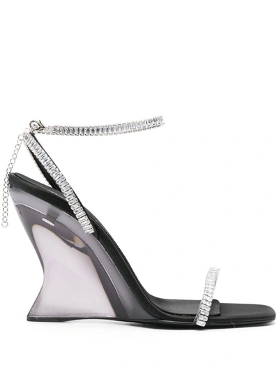 Sergio Rossi Sandals In Black/crystal