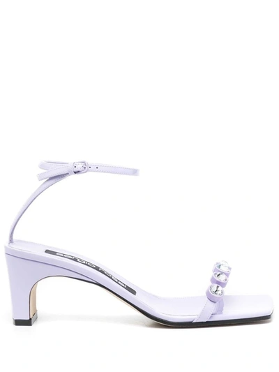 Sergio Rossi Sandals In Wisteria / Crystal