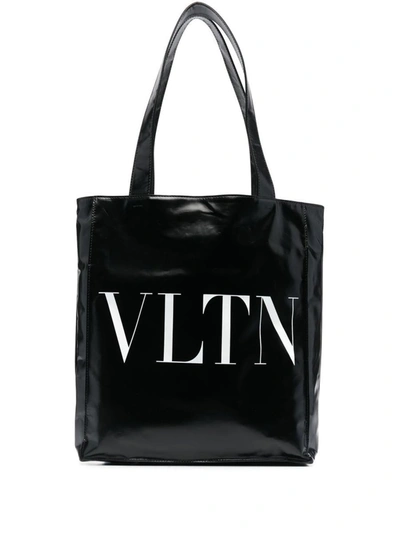 Valentino Garavani Logo-print Tote Bag In Black