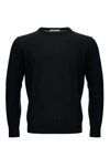 KANGRA BLACK WOOL BLEND ROUND NECK SWEATER