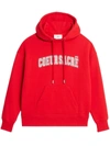 Ami Alexandre Mattiussi Red 'cœur Sacré' Hoodie In Rouge