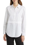 Max Mara Glassa Cotton Button-up Shirt In Optical Wh