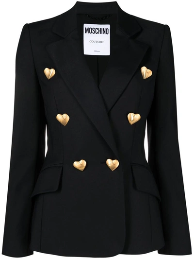 Moschino Doppelreihiger Blazer In Black