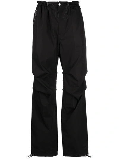 Palm Angels Trousers In Black/green