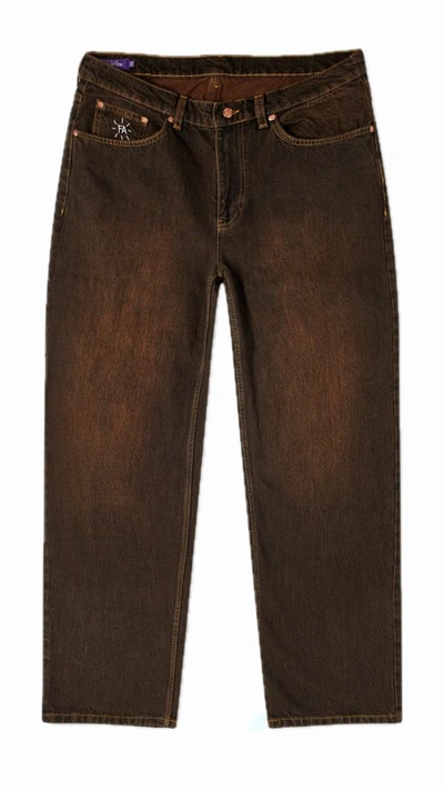 Fucking Awesome Fecke Baggy Denim Pants Stone Washed In Brown