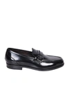 Tagliatore Buckle Details Black Loafer In Black
