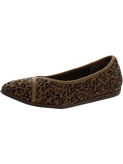 Toms Katie Womens Animal Print Knit Ballet Flats In Multi