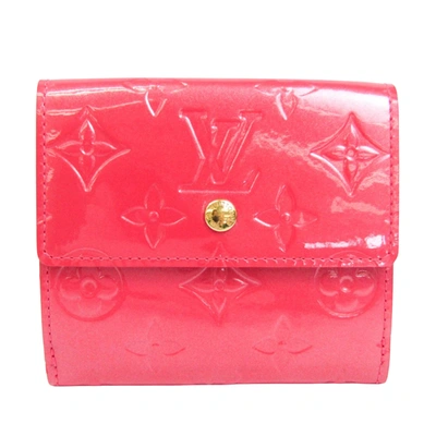 Pre-owned Louis Vuitton Elise Patent Leather Wallet () In Pink